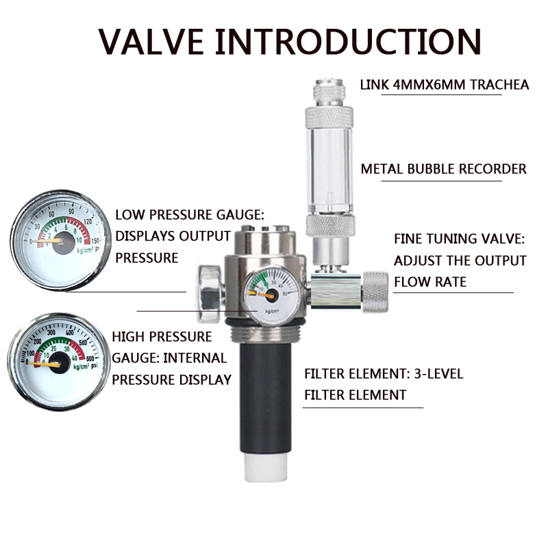 ZRDR Aquarium CO2 Generator Du - Co2 Regulator Dual Stage ulasan dan harga