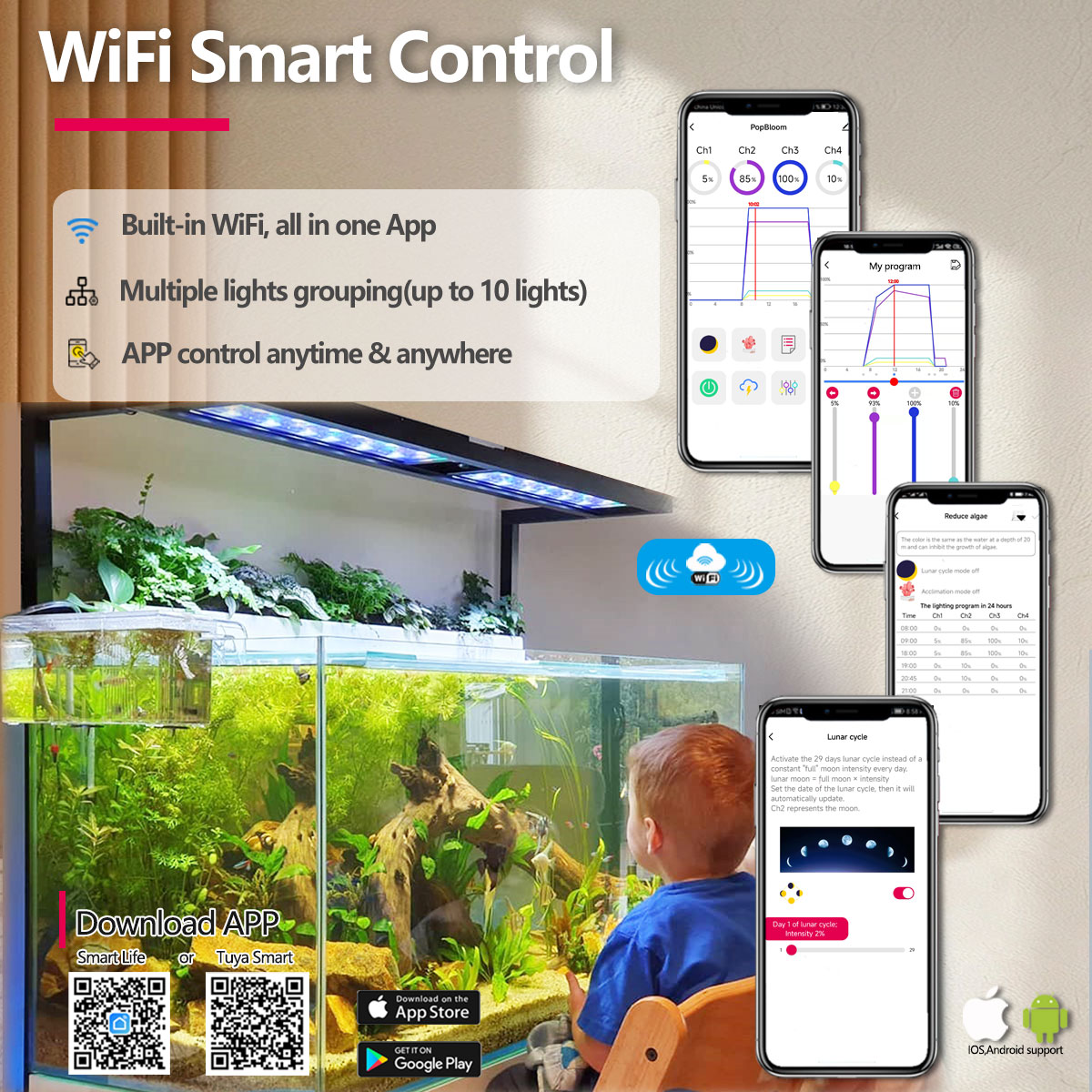 PopBloom H54 H75 WiFi Full Spe - Planted Aquarium Freshwater ulasan dan harga
