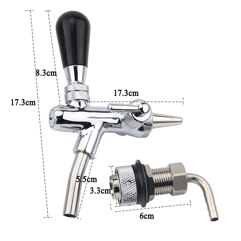 Beer tap faucet Adjustable Fau - Co2 Regulator Dual Stage ulasan dan harga