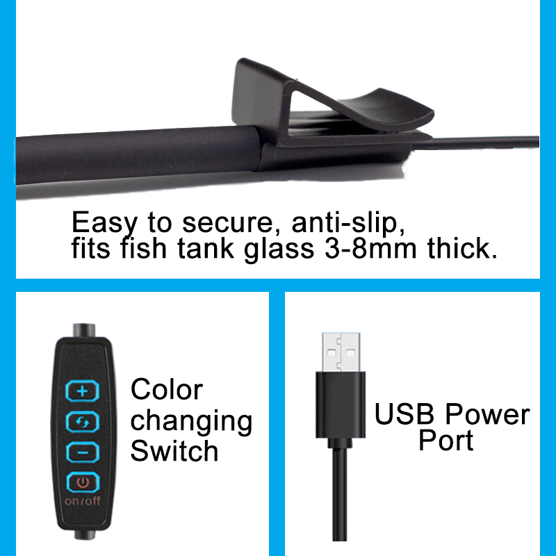 USB Aquarium LED Lamp Fish Tan - Aquarium Plant Display ulasan dan harga