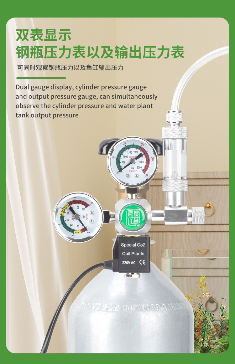 DIY Aquarium CO2 Regulator Mag - Co2 Regulator Dual Stage ulasan dan harga