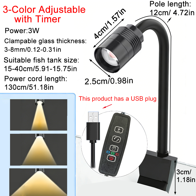 USB 3W South American Aquarium - Aquarium Plant Light ulasan dan harga