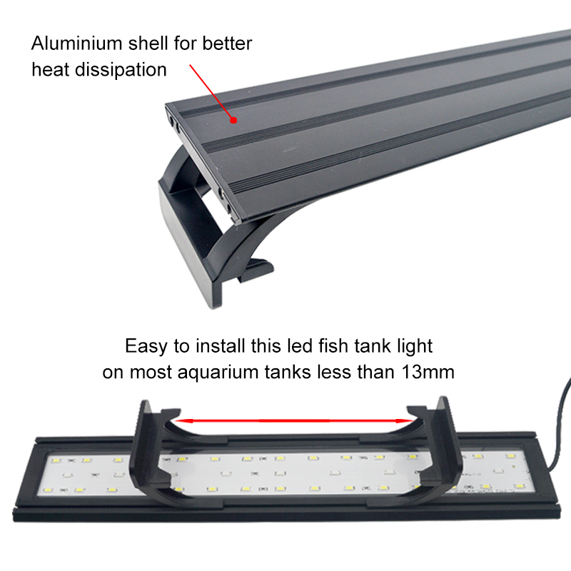 Aquarium LED Light for 16-64CM - Aquarium Plant Display ulasan dan harga