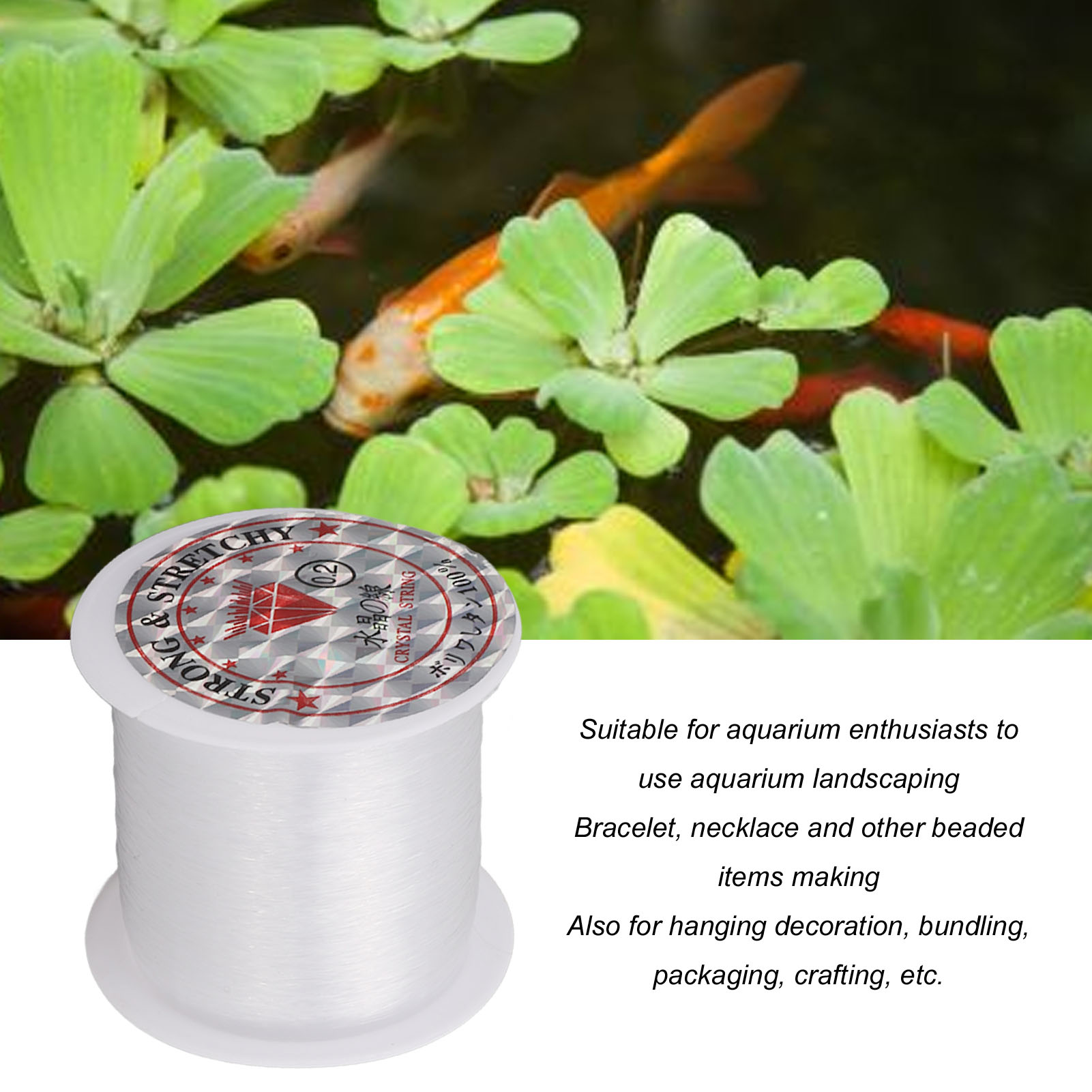 0.2mm Clear Nylon String Cord  - Planted Aquarium Making ulasan dan harga