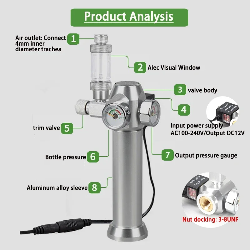 Aquarium CO2 Regulator Solenoi - Co2 Regulator Dual Stage ulasan dan harga