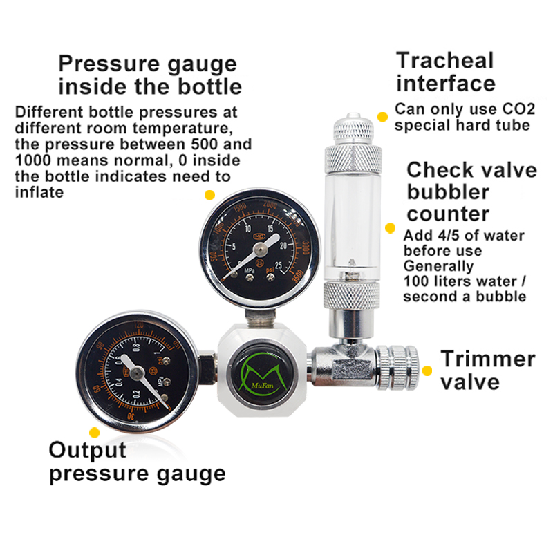 Aquarium CO2 Regulator Magneti - Aquarium Plant No Co2 ulasan dan harga