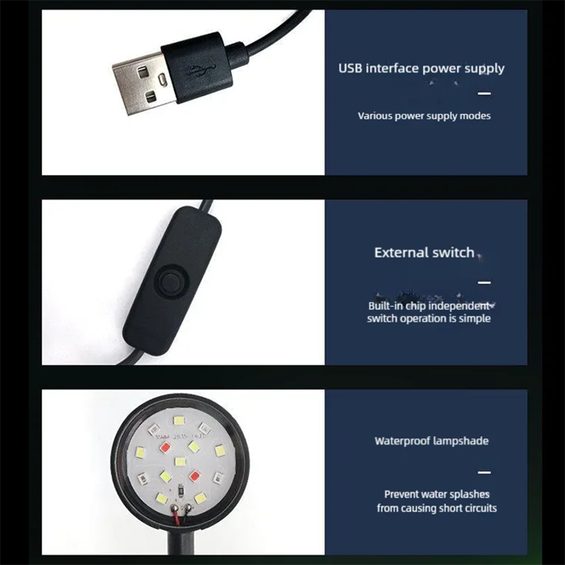 USB LED Fish Tank Clip Lamp Hi - Aquarium Plant Display ulasan dan harga