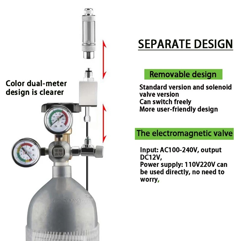 AC100-240V Aquarium CO2 Regula - Co2 Regulator Dual Stage ulasan dan harga