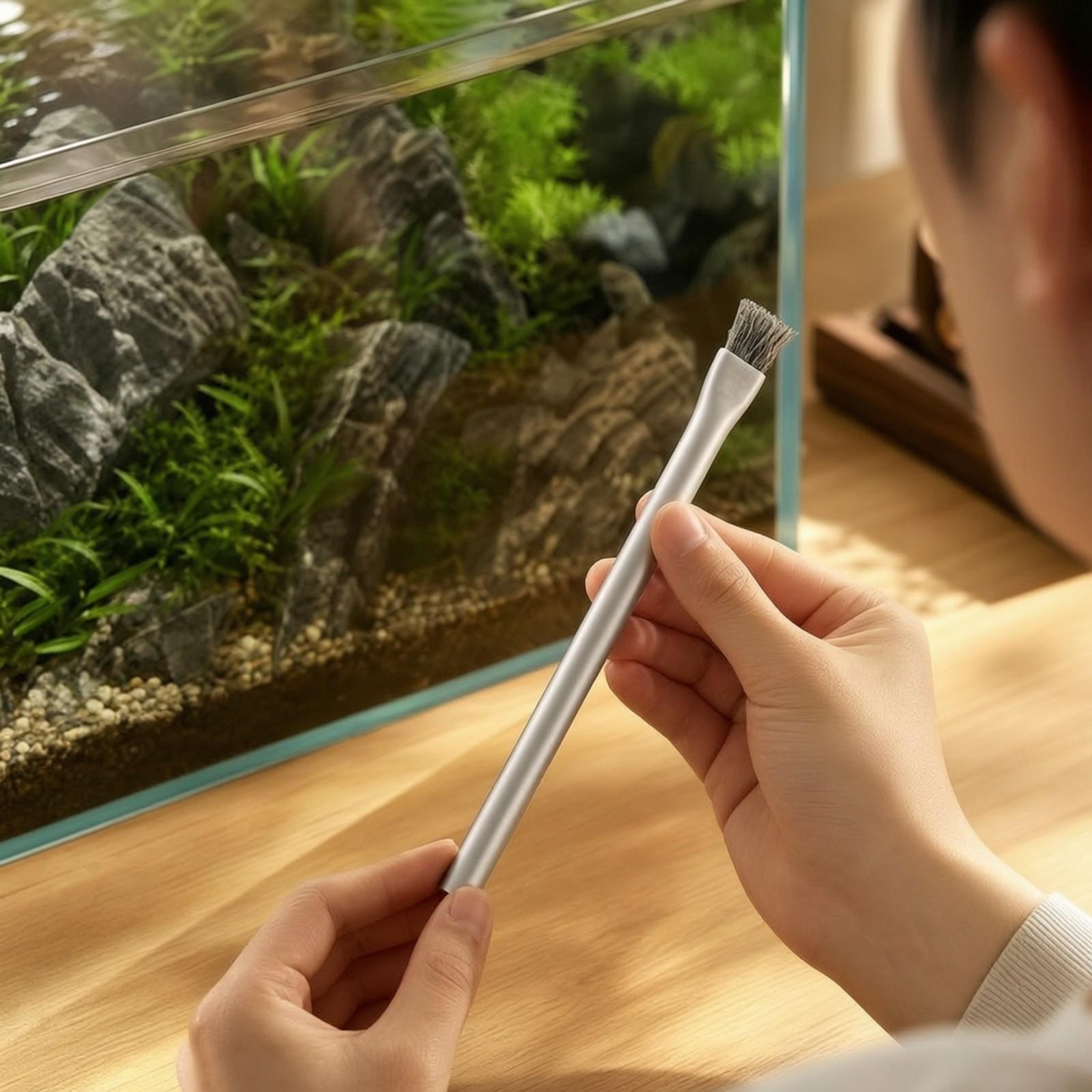 Fish Tank Algae Brush Stainles - Planted Aquarium Tank Kit ulasan dan harga